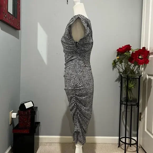 NEW Ann Taylor Silk Classic Ruched Draped Tailored Hourglass City Pencil Dress 0 - Picture 5 of 16